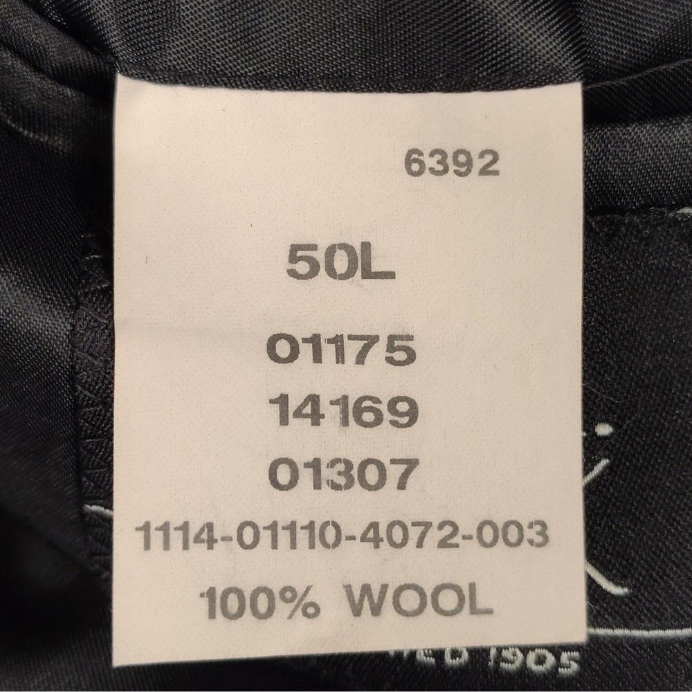 Jos A Bank Mens 50L Charcoal Gray 100% Wool 2 Piece Suit 45 Waist Unhemmed Pants - Picture 4 of 16